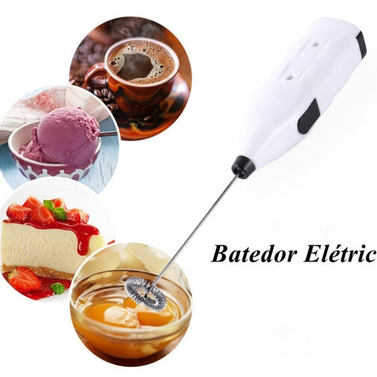 Mini Mixer Elétrico Inox Misturador Shake Bebidas